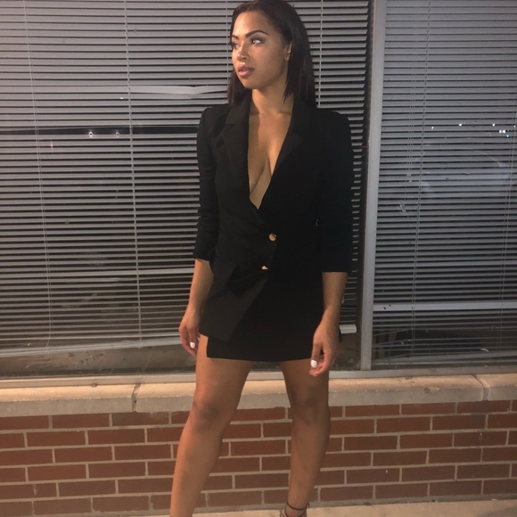 House of CB Draped Tuxedo dress - Picture 5 of 5